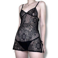 whimsigoth lace slip dress (s)