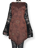 witchy embroidered mini dress (l-xl)