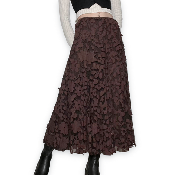 vintage forest decay maxi skirt (m)