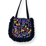 fruit jam quilted frilly tote