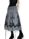 y2k silver whimsigoth adjustable skirt (os)