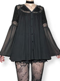 whimsigoth bell sleeve babydoll dress/ top (s-m)