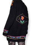 vintage stained glass floral sweater (l)