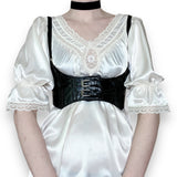 vintage victorian ghost satin slip dress (s-m)
