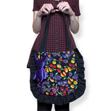 fruit jam quilted frilly tote