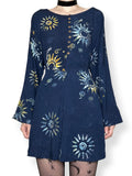 vintage celestial witch mini dress (l)