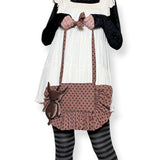 mocha latte frilly tote