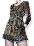 y2k earth fairy velvet babydoll top (s)