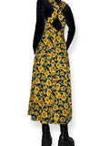 vintage 90s sunflower tea dress (m)