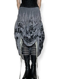 y2k silver whimsigoth adjustable skirt (os)