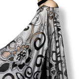 haunted garden floral fringed shawl (os)