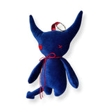 blue velveteen imp keychain