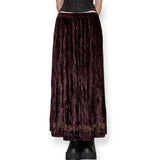 y2k cocoa velvet maxi skirt (m-l)
