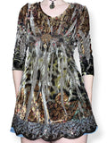 y2k earth fairy velvet babydoll top (s)