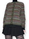 vintage fall forest cardigan sweater (m)