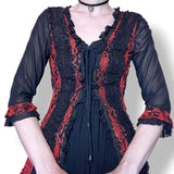 y2k vampy micro mini dress / tunic top (m-l)