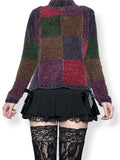 starlight colorblock mock neck sweater (m-l)