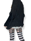 witchy knit ruffle poncho top (m)