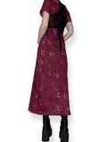 witchy autumn floral 90s tea dress (m-l)