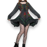 dark elf asymmetrical mini dress (s-m)