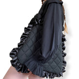 gloomy puffy quilted tote bag