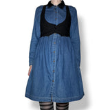 vintage denim babydoll dress (s-m)
