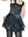 vintage goth princess slip dress (s)
