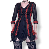 y2k vampy micro mini dress / tunic top (m-l)