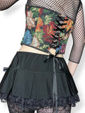 y2k floral tapestry corset top (s-m)