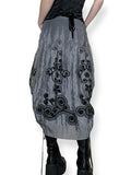 y2k silver whimsigoth adjustable skirt (os)
