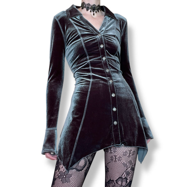 witchy shimmery velvet mini dress (s-m)