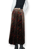 vintage whimsigoth velvet paisley maxi skirt (m)