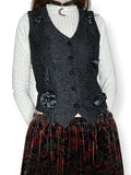 90s whimsigoth embellished vest top (s-m)