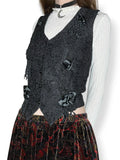 90s whimsigoth embellished vest top (s-m)