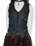 90s whimsigoth embellished vest top (s-m)
