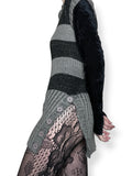 y2k striped knit mini sweater dress / tunic top (s)