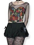 y2k floral tapestry corset top (s-m)